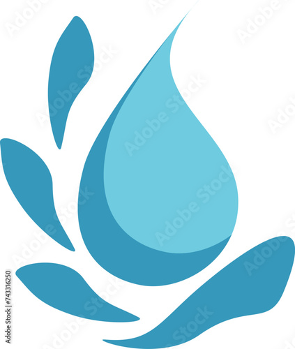 Illustration vector graphic design of water droplet. Can be used for mineral water logo, clear environtment logo, etc