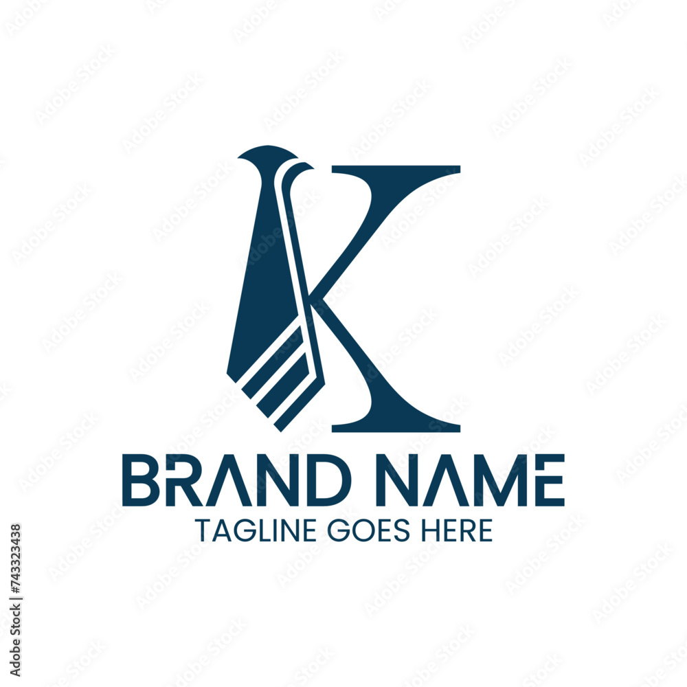 letter K tie logo letter K tie logo