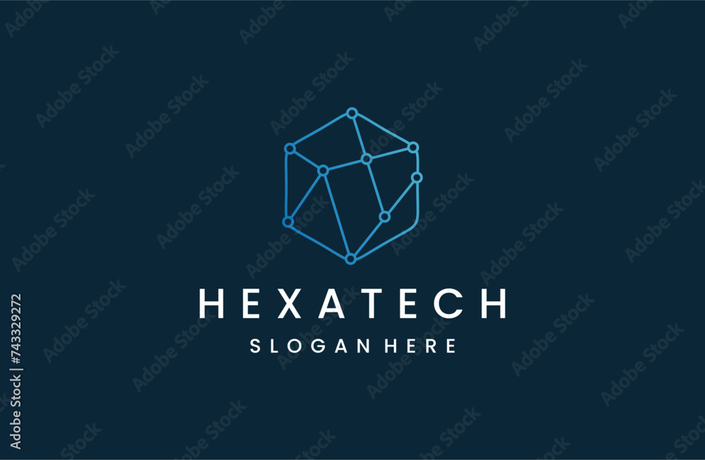 hexa tech modern logo design hexa tech modern logo design