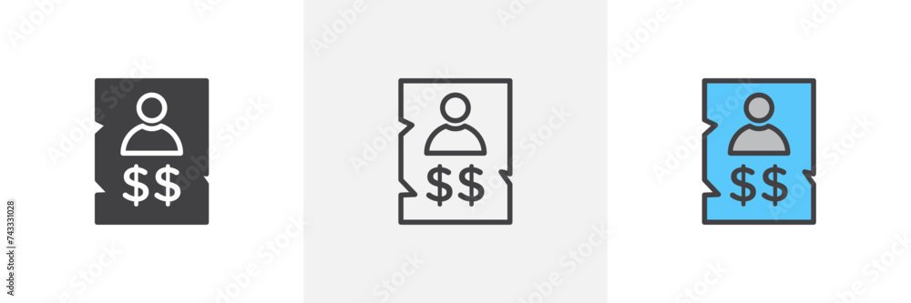 Wanted Isolated Line Icon Style Design. Simple Vector illustration Wanted Isolated Line Icon Style Design. Simple Vector illustration