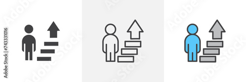 Personal Development Isolated Line Icon Style Design. Simple Vector illustration