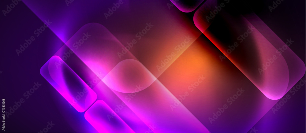 Neon glass shapes for your text or product presentation geometric background. Vector illustration For Wallpaper, Banner, Background, Card, Book Illustration, landing page Neon glass shapes for your text or product presentation geometric background. Vector illustration For Wallpaper, Banner, Background, Card, Book Illustration, landing page