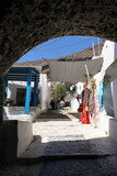 Santorini, Greece: The alleyways of the old port at Fira.