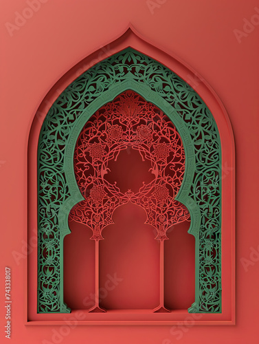 A beautiful Islamic architecture craving on a wall