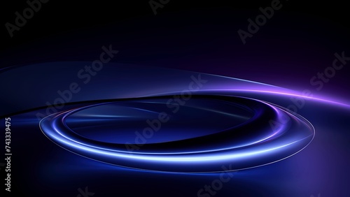 3D Abstract Flowing Waves Tech Background