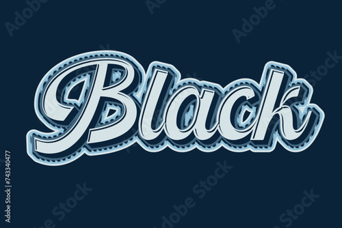 Black Text Effect Illustrator