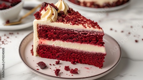 Red Velvet Cream Cheese Dream Cake Slice , Birthday Cake, Sweet item, Anniversarry Cake, Food Photography