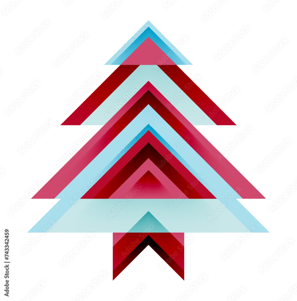 Christmas tree. Abstract geometric triangles New Year Concept Christmas tree. Abstract geometric triangles New Year Concept
