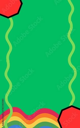 red and green background