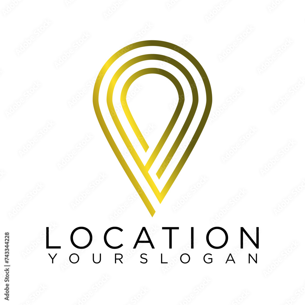 location pin logo abstract design vector location pin logo abstract design vector