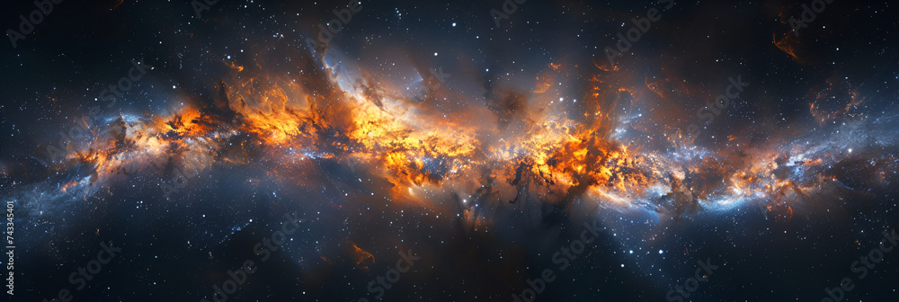   Space galaxy cloud reveals wonders of cosmos through science and astronomy lens night sky revealing cosmic wonders in stunning rays lines, space galaxy with stars background 