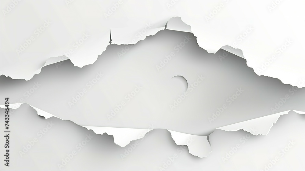 Paper hole with torn edges design template. Royalty high-quality free stock image of elongated torn paper fragments isolated on white background, hole in the sheet of torn paper fragments overlay Paper hole with torn edges design template. Royalty high-quality free stock image of elongated torn paper fragments isolated on white background, hole in the sheet of torn paper fragments overlay