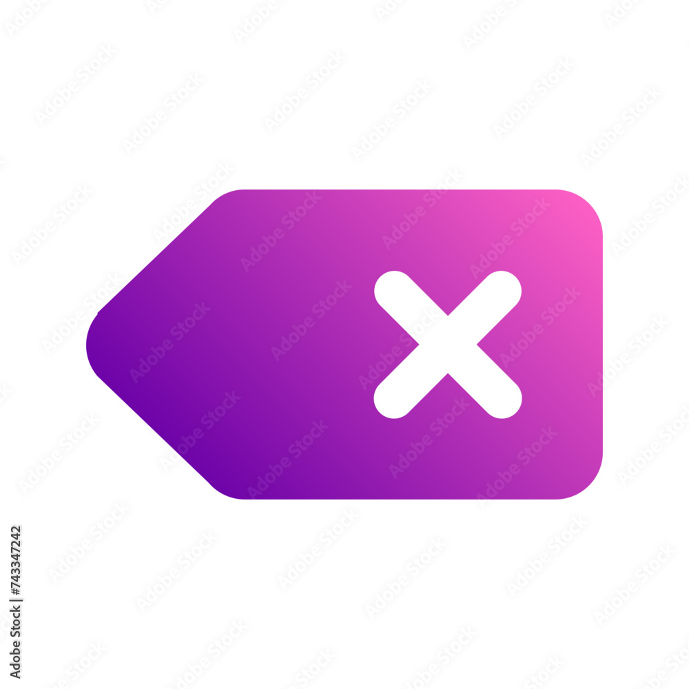 Fototapeta premium backspace gradient icon