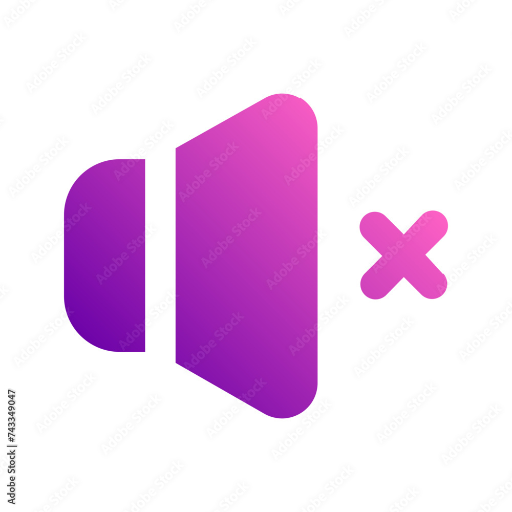 mute gradient icon mute gradient icon