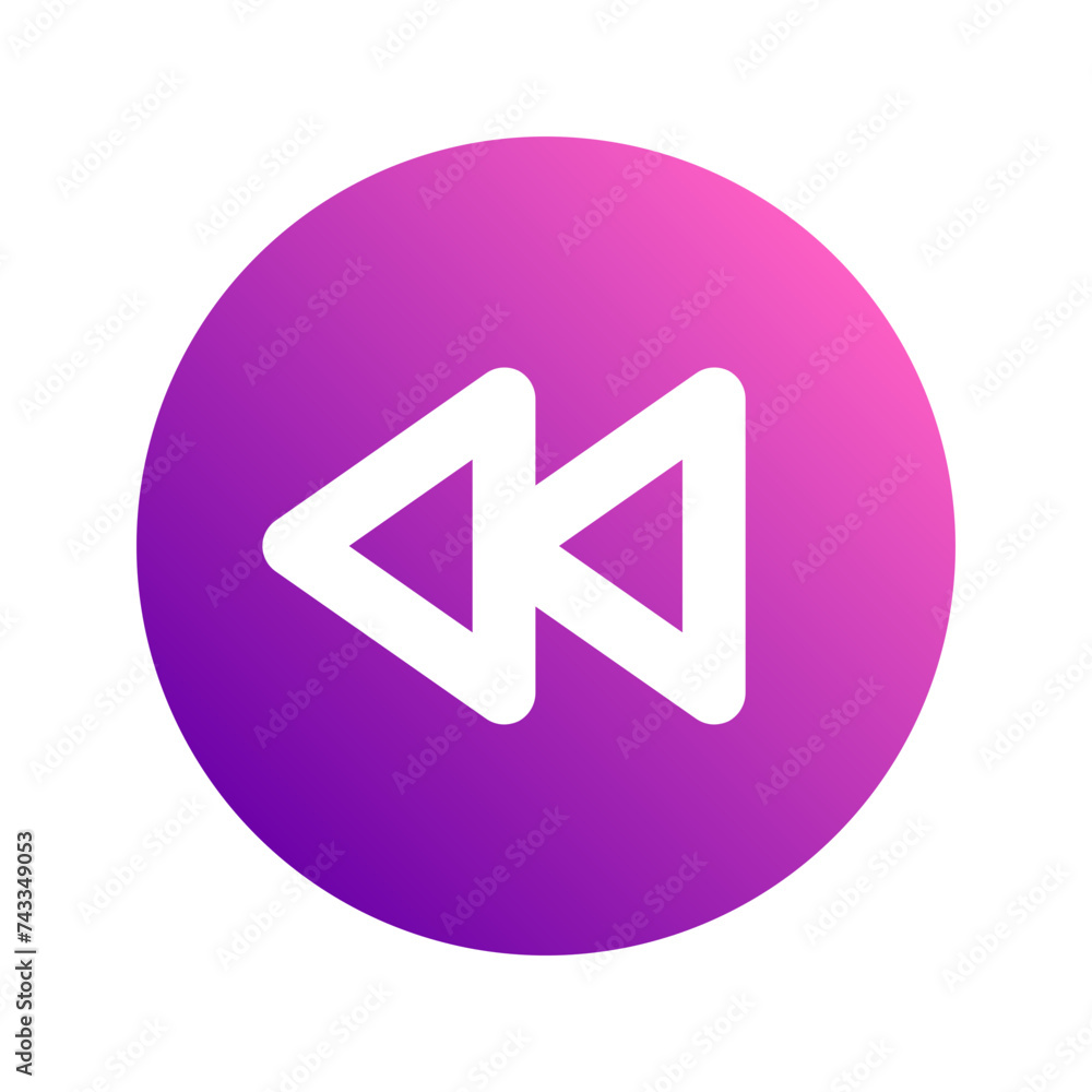 rewind gradient icon rewind gradient icon