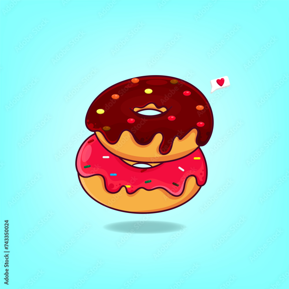 Free vector donuts stacked with a sprinkling of candy. Free vector donuts stacked with a sprinkling of candy.