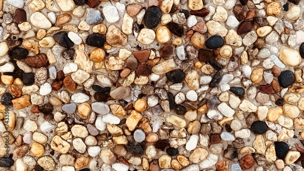 Top View of Coloured Small Stone Floor Texture Top View of Coloured Small Stone Floor Texture