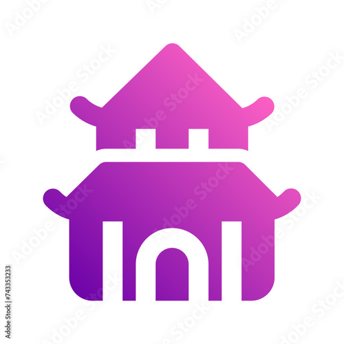 pagoda gradient icon