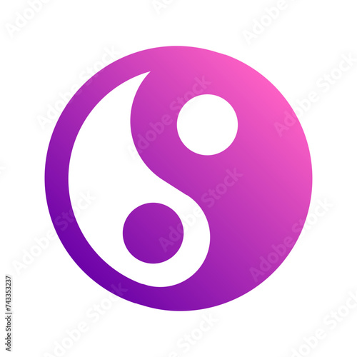 yin yang gradient icon