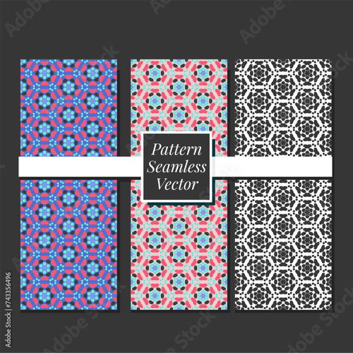 Collection of High Quality Seamless Patterns, with images of traditional Indonesian motifs and bright colors