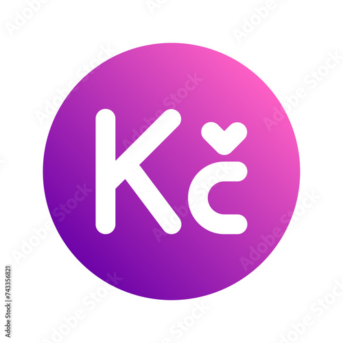 koruna gradient icon photo