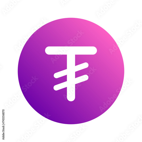 tugrik gradient icon photo