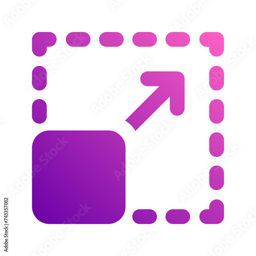 resize gradient icon