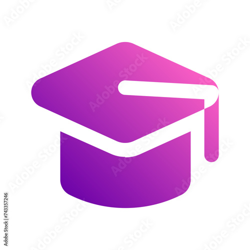 graduation hat gradient icon