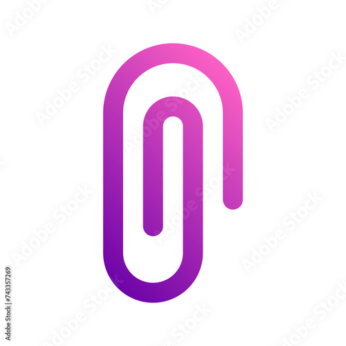 paper clip gradient icon