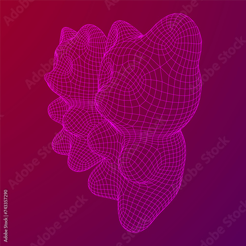 Gummy bear. Jelly fruit candy