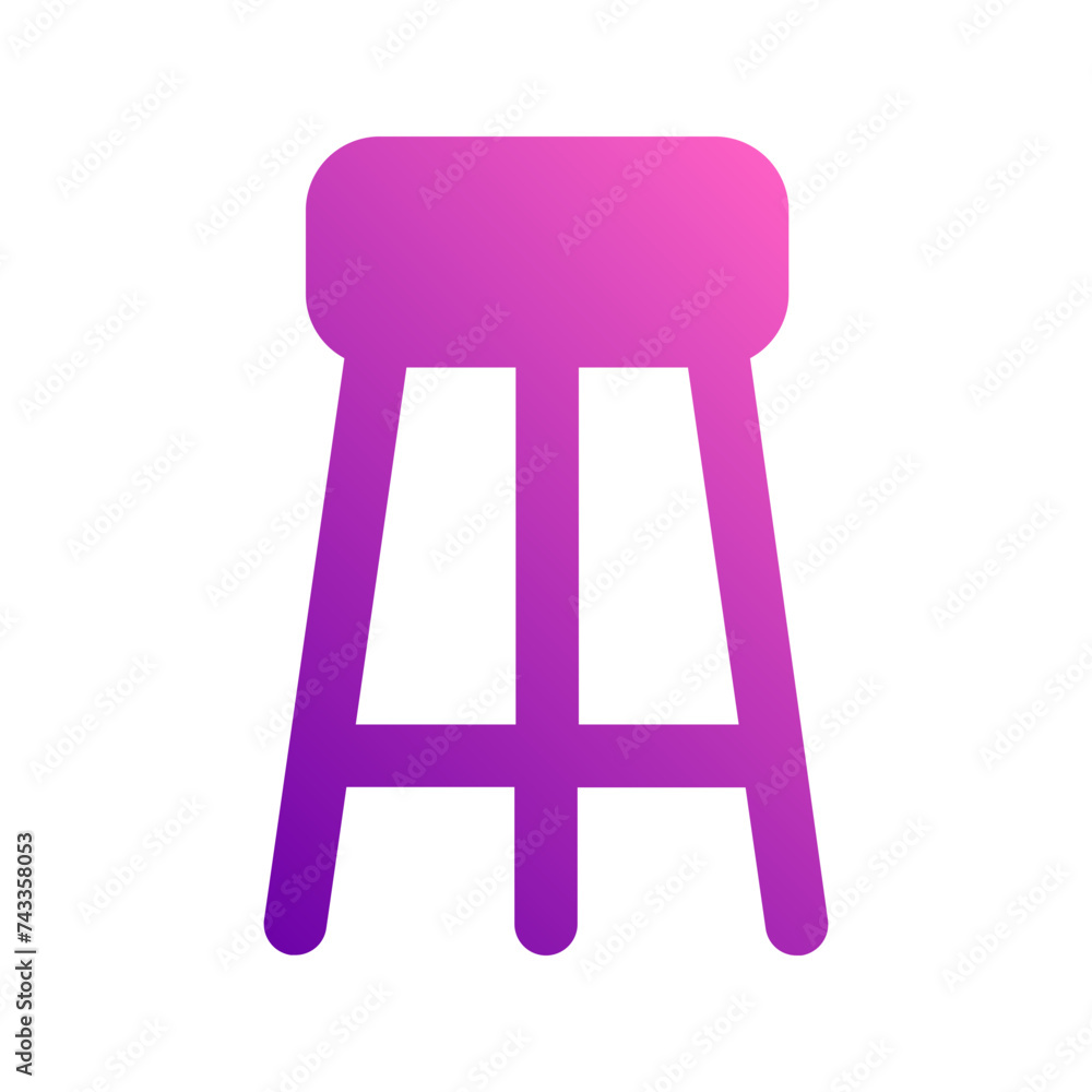 chair gradient icon chair gradient icon