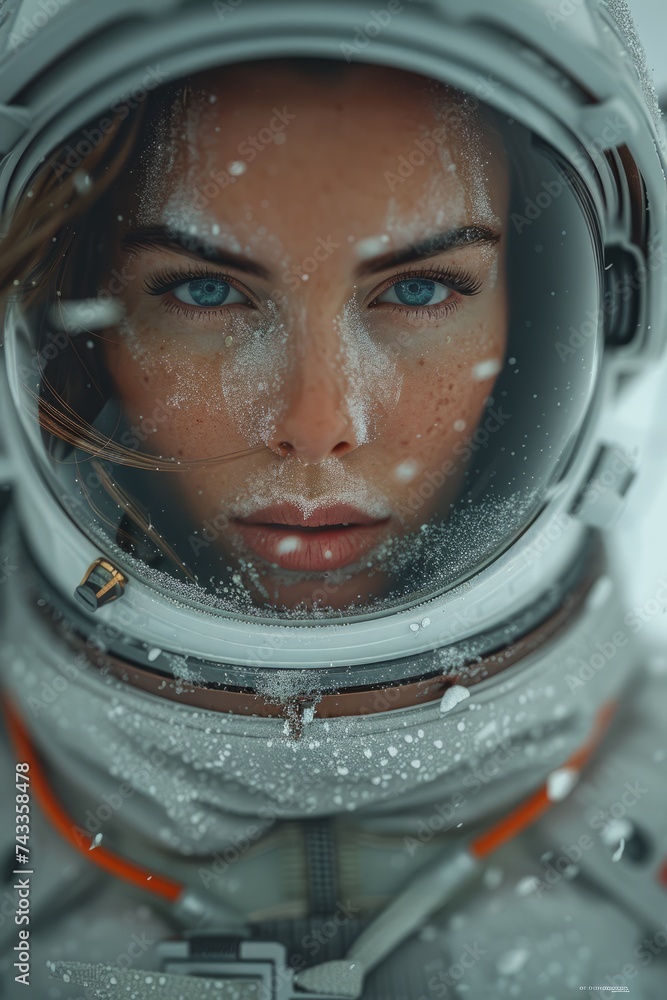 can astronaut is walking across the snow can astronaut is walking across the snow