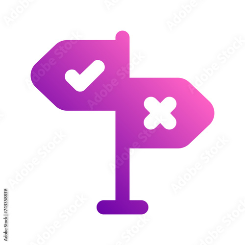 decision making gradient icon