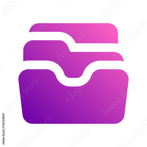 file cabinet gradient icon