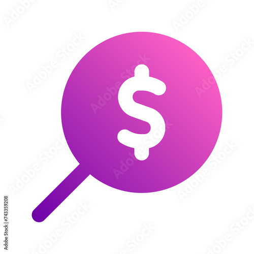 search money gradient icon