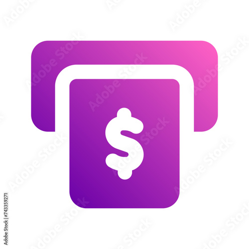 withdraw gradient icon