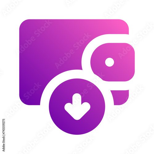 withdraw gradient icon