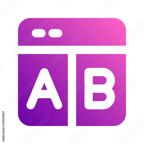 ab testing gradient icon