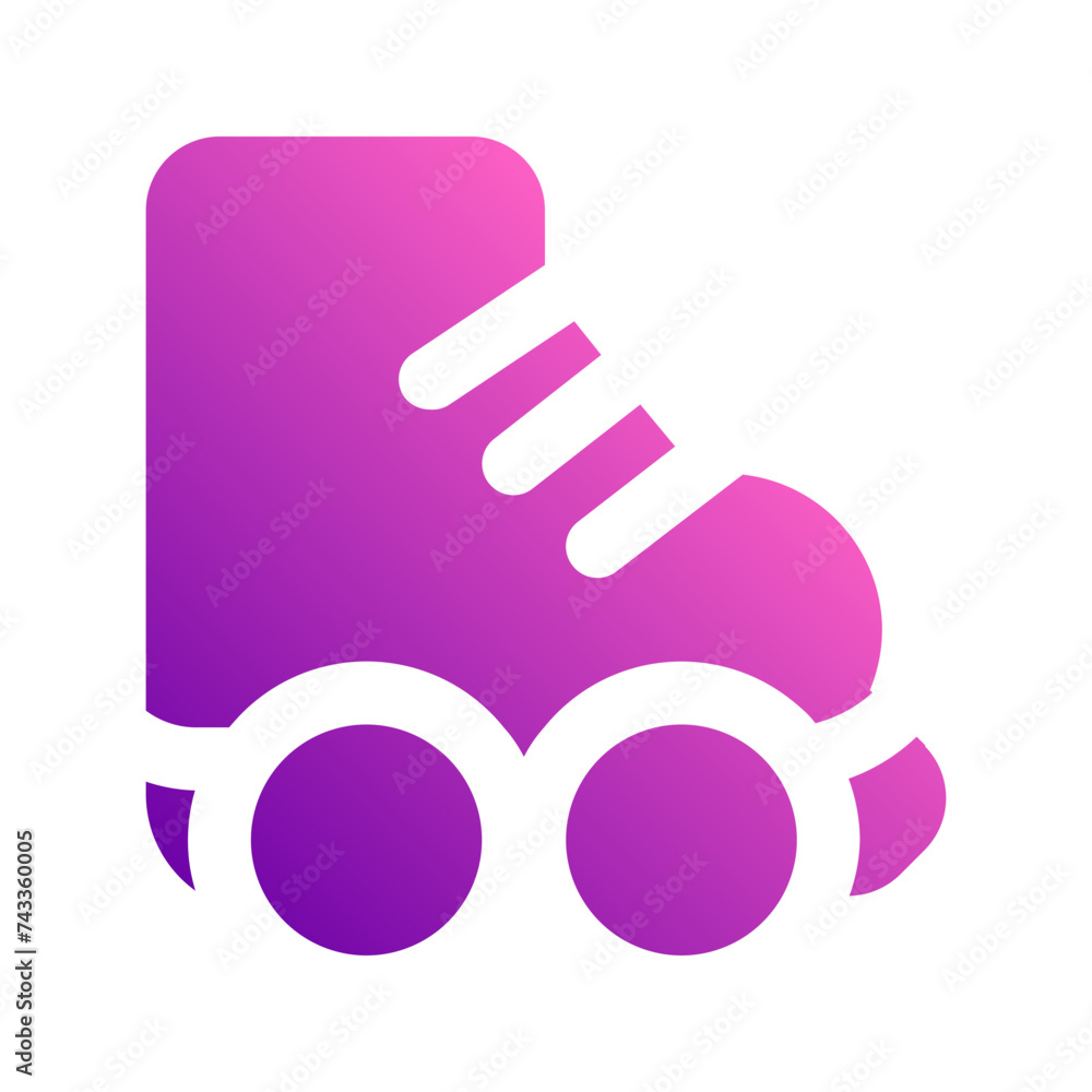 roller skate gradient icon