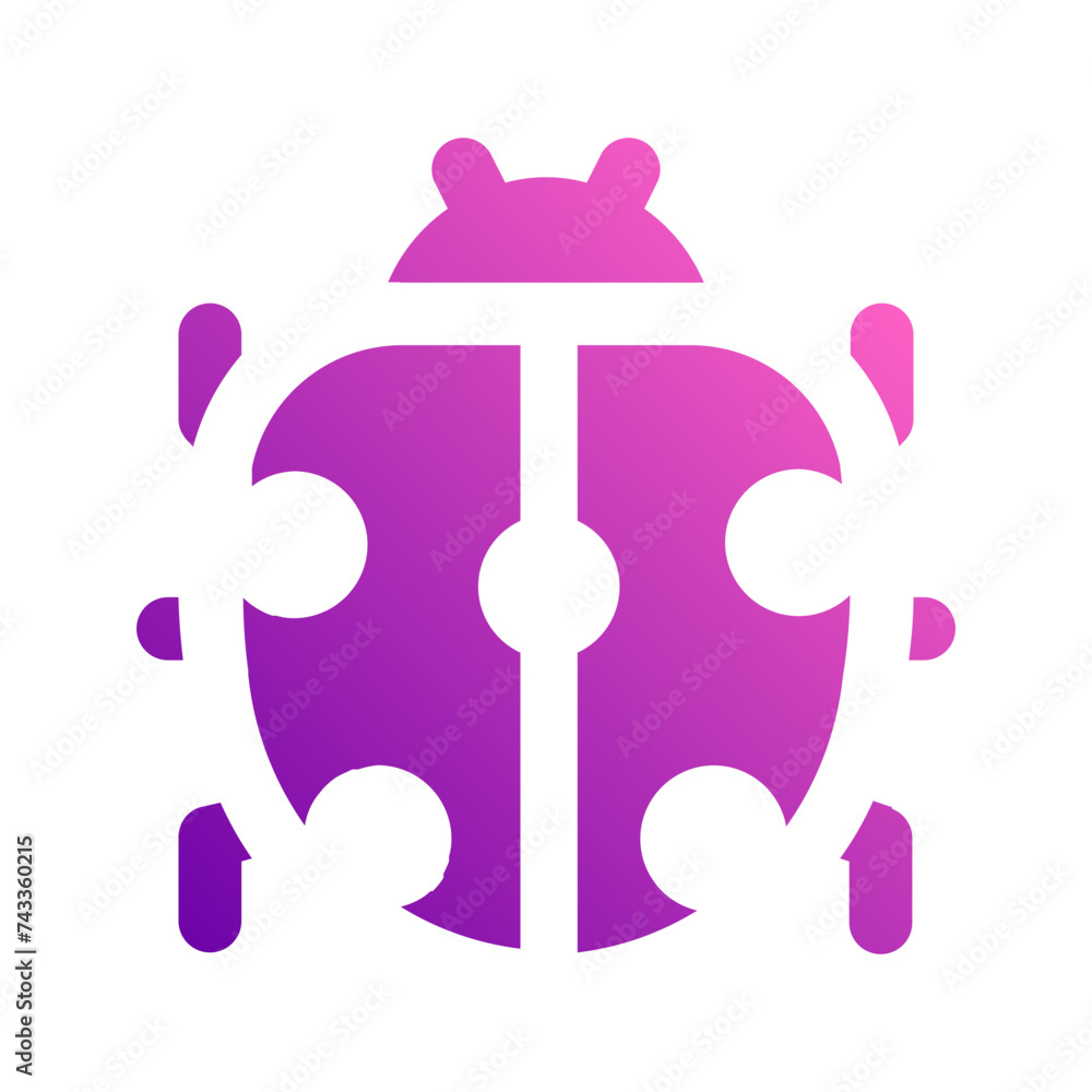 Fototapeta premium ladybug gradient icon