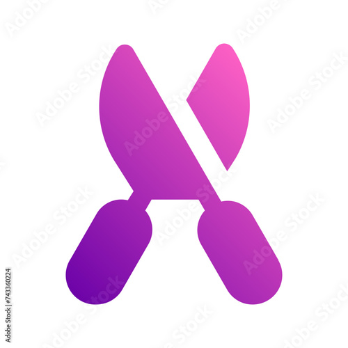 pruning shears gradient icon