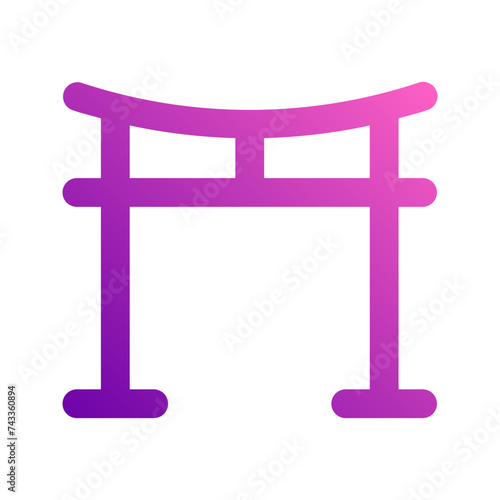 torii gate gradient icon