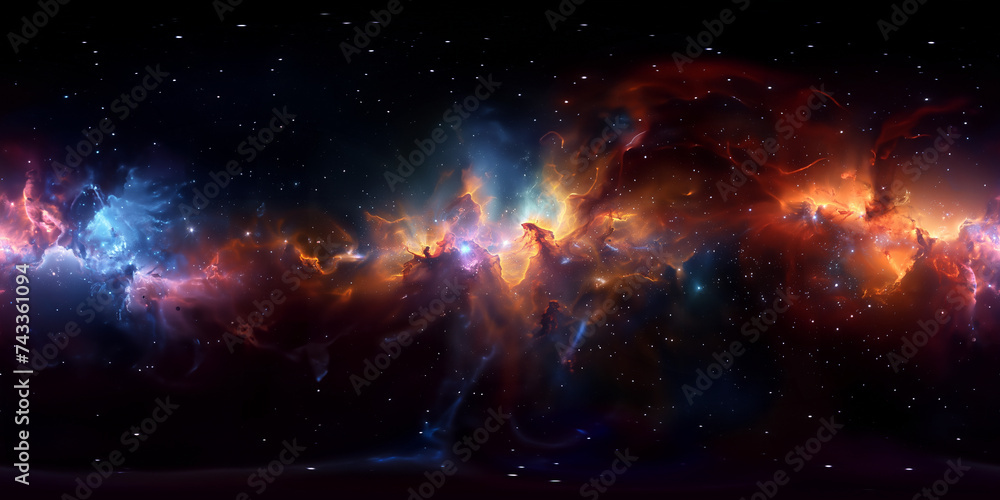 Neon Nebula 8K VR 360 Spherical Panorama Neon Nebula 8K VR 360 Spherical Panorama