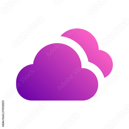 clouds gradient icon