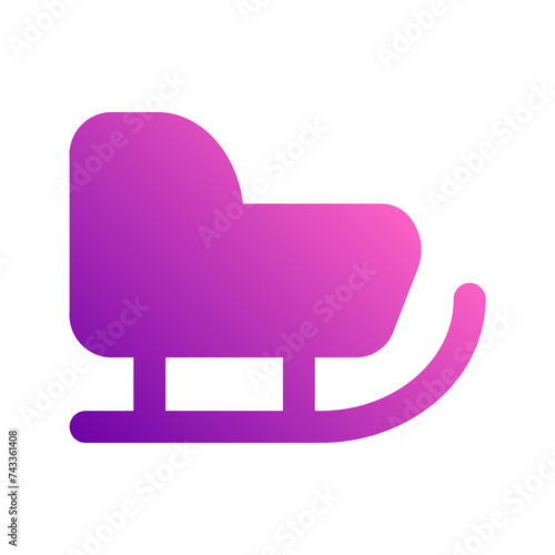 sledding gradient icon