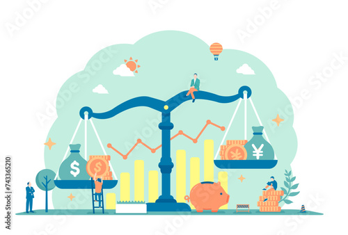 Currency exchange rate vector illustration