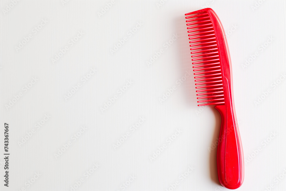 red comb isolated on white red comb isolated on white