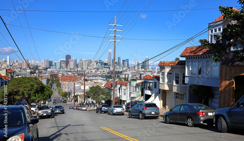 View of the downtown San Francisco skyline from Potrero hill.