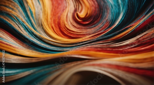 Colorful abstract background with swirls of different colors. Generative AI.