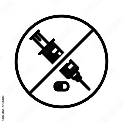 Vector solid black icon for Non steroidal